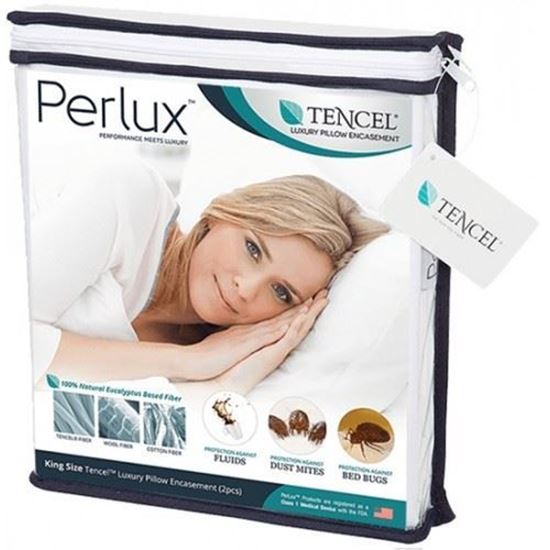 圖片 Saferest Perlux 頂級天絲防水抗過敏枕頭套 (1套2個)