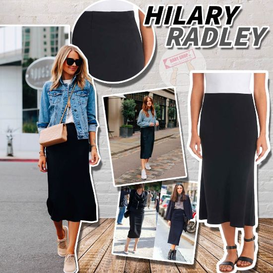 圖片 *貨品已截單* A P4U 9底: Hilary Radley 女裝高腰黑色半身裙