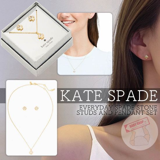 Picture of *貨品已截單*A P4U 4初： Kate Spade桃心項鏈耳環套裝