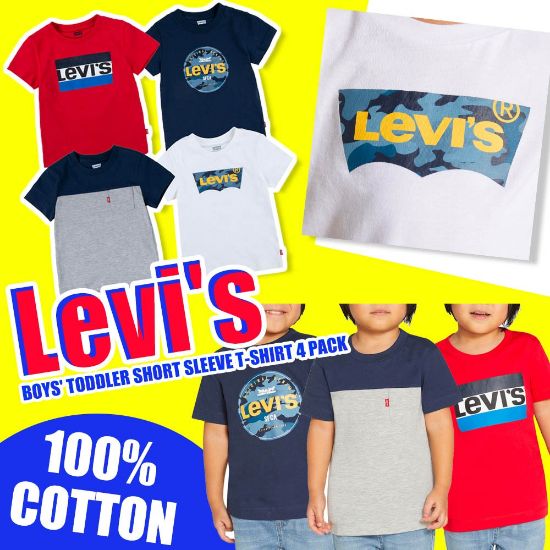 圖片 *貨品已截單*A P4U 7中：Levi's  Toddler男童短袖上衣（一套4件）