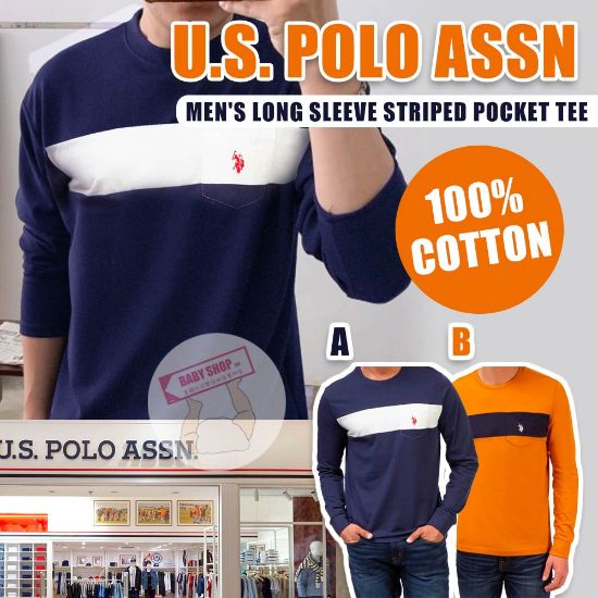 圖片 *貨品已截單*A P4U 7底:U.S. Polo Assn.  Striped 拼色男裝Tee