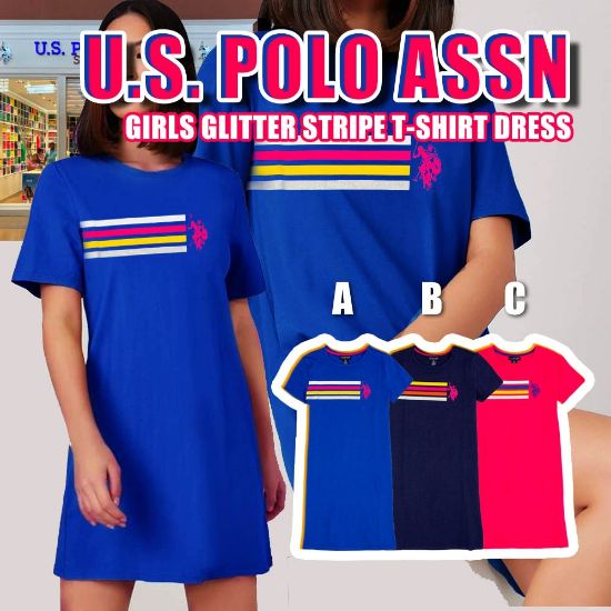 圖片 *貨品已截單*A P4U 8頭:U.S. Polo Assn Glitter Stripe 女童長裙